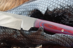 File Knife with GhostKnife Custom Paper Micarta